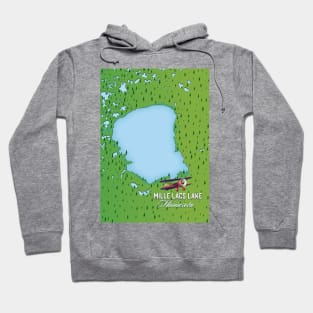 mille lacs lake Minnesota travel map Hoodie